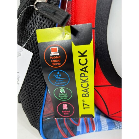 Marvel Spider-Man Raised Mask Light Up 17" Kids School Backpack - Picture 6 of 16